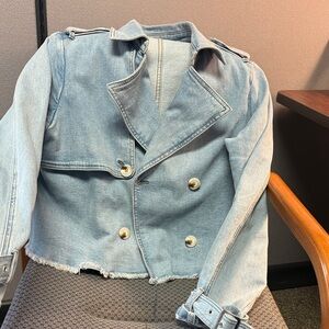 Kut from the Kloth Light Blue Jean Jacket